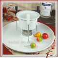 Cerâmica lazy susan fondue conjunto com garfo